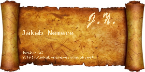 Jakab Nemere névjegykártya